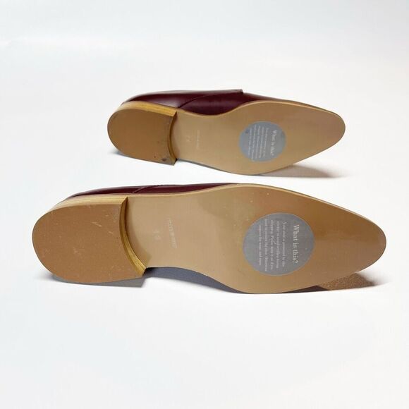 EVERLANE The Modern Oxford in Oxblood Leather Shoes Size 10 New - Picture 11 of 16